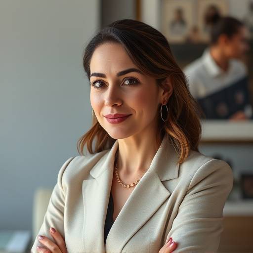 Retrato de Mariana Oliveira, designer de interiores da Elegância Artesanal.
